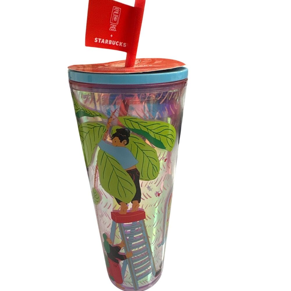 Starbucks x Monyee Chau Artist Collaboration 24oz Cold Cup Tumbler NWT 2024